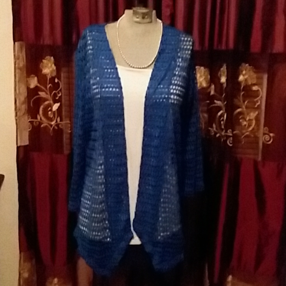 🎈Chico's  blue net Cardigan   (139)